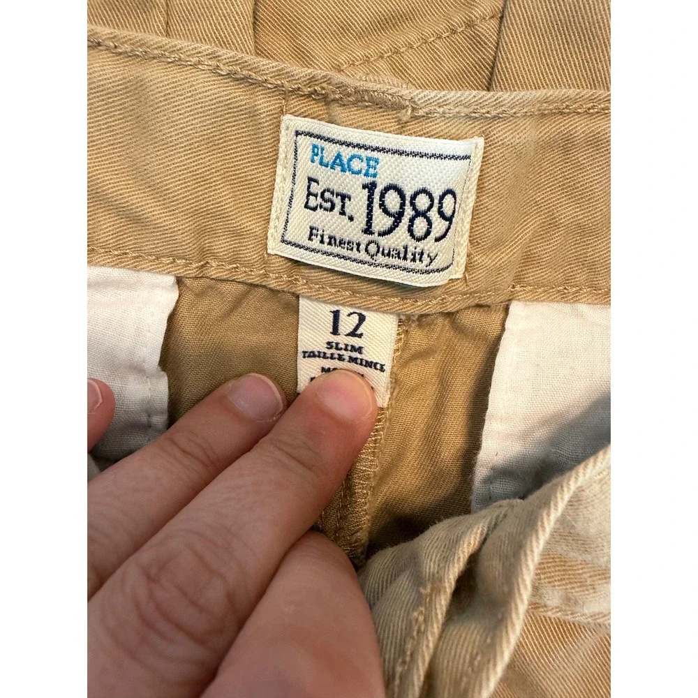 The Children's Place Boys Slim Chino Pants Khaki Tan Size 12 Slim